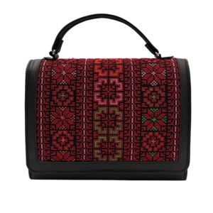 Leather embroidered bag